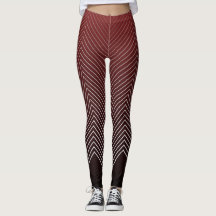 Leggings de Yoga Illusion Noire Rouge