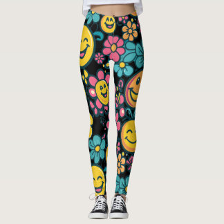Leggings de yoga pour gym fleur