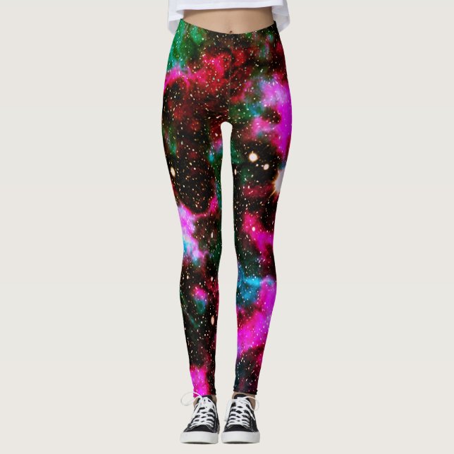 Leggings de yoga rose néon (Devant)