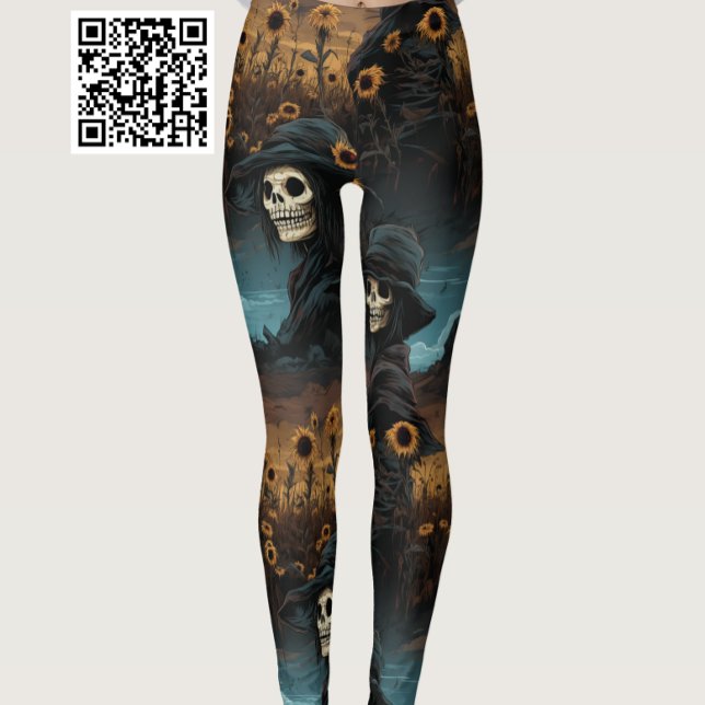 Leggings Décès Et Tournesols (Créateur téléchargé)