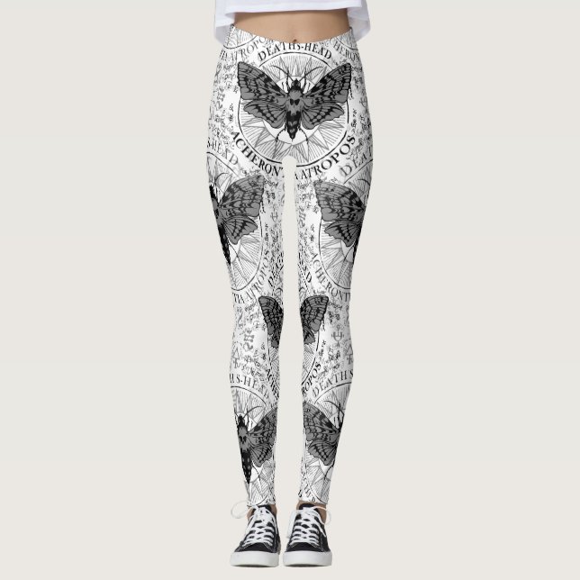 Leggings décès tête moth (Devant)