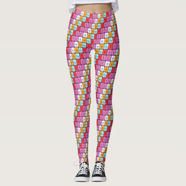 Leggings Déchets de table périodique Deutsch patriotique (4 (Devant)