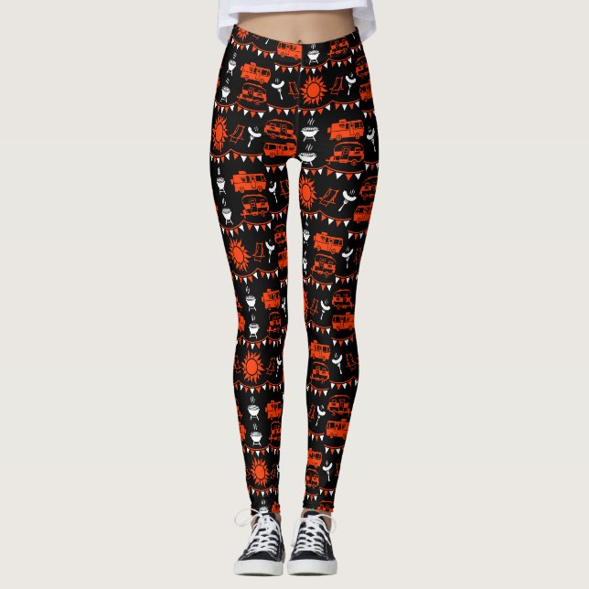 Leggings Décor camping Caravan (Devant)