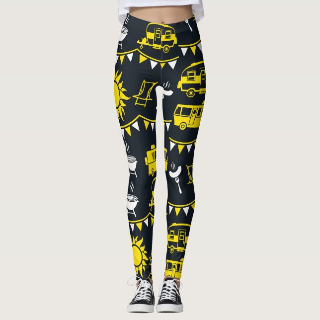 Leggings Décor camping Caravan (Devant)