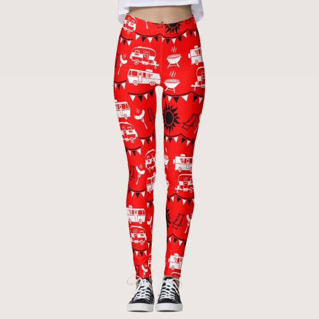 Leggings Décor camping Caravan (Devant)