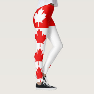 Leggings Décor de feuille d'érable canadien le