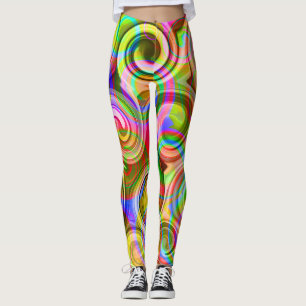 Leggings Défilement Abstrait géométrique pastel