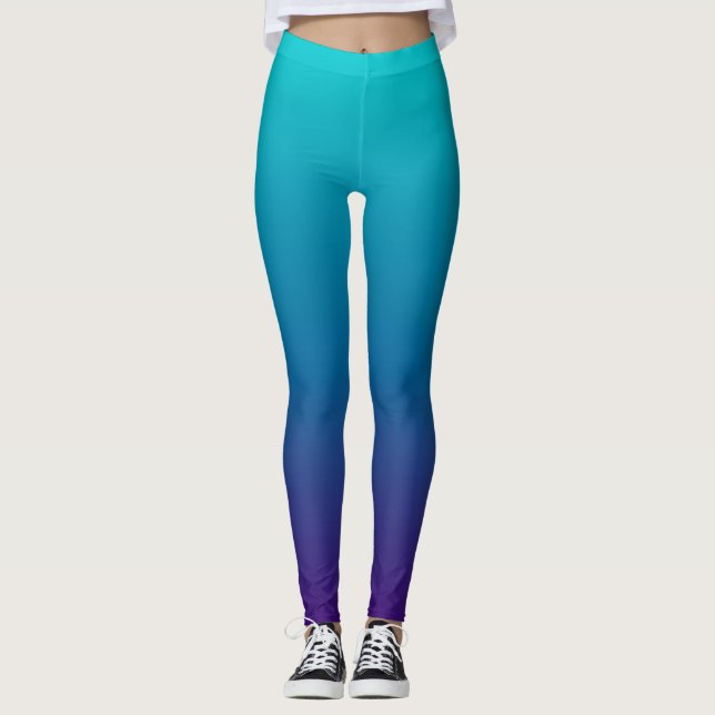 Leggings Dégradé bleu (Devant)