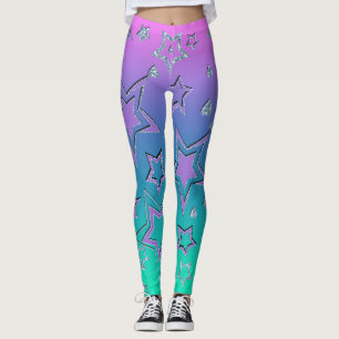 Leggings Dégradé de Noël parties scintillant brillant confe