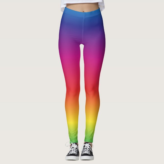 Leggings Dégradé Gay pride arc-en-ciel (Devant)