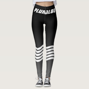 Leggings dégradé gris noir monogrammé sportif