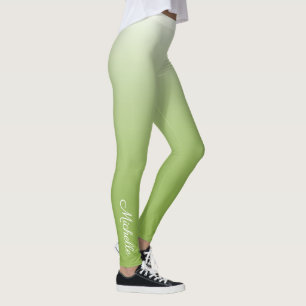 Leggings dégradé personnalisé vert vert foncé