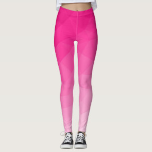 Leggings Dégradé rose chaud Motif de maille géométrique