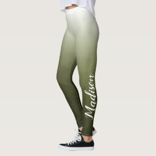 Leggings Dégradé vert armée Géométrie Motif de maille Nom
