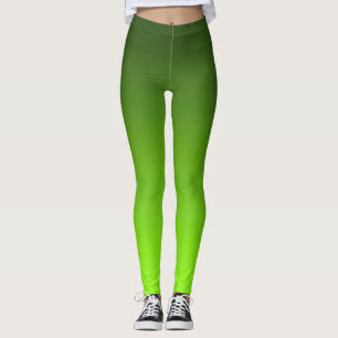 Leggings Dégradé Vert Citron Frais Athlétisme Yoga Ombre 
