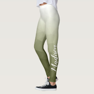 Leggings Dégradé vert d'armée Géométrie Motif de maille Nom