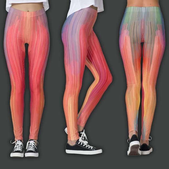 Leggings Dégradés Abstraits | Goutte Arc-en-Ciel (Créateur téléchargé)