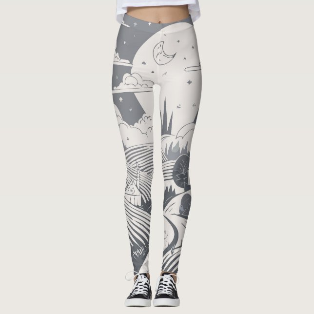 Leggings d'élégance artistique (Devant)