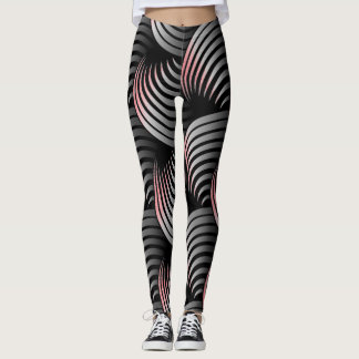 Leggings Demi-tour blanc sur Arrière - plan noir