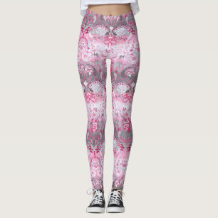 Leggings Demigirl Dragon Damask - Stylish Pride Flag Couleu