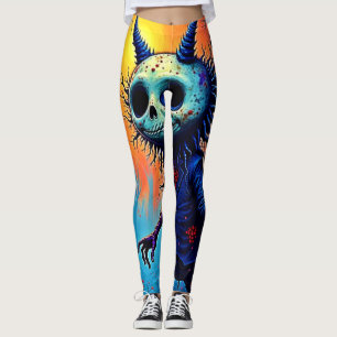 Leggings Démon déplaisant en bois Éffrayant