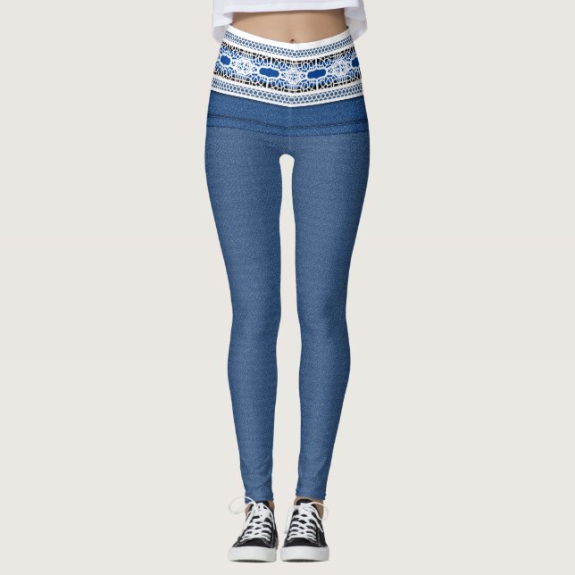 Leggings Denim >Leggings .Vêtements & Chaussures > Femmes (Devant)