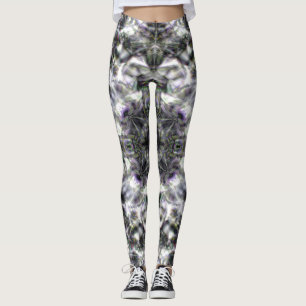 Leggings Dentelle argentée