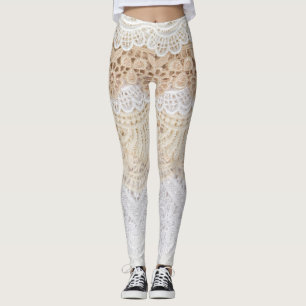 Leggings Dentelle florale ornementale : Collection élégante