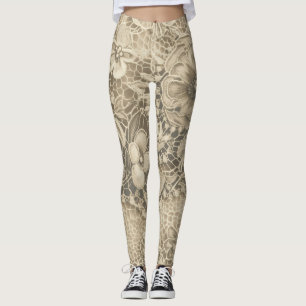 Leggings "Dentelle Vintage blanche Cobweb"
