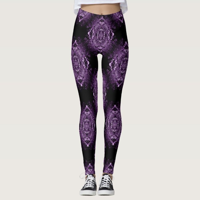 Leggings Dentelle violette (Devant)