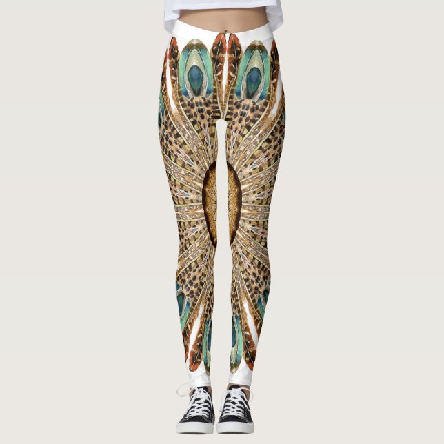 Leggings Dentelles Mandala Aquarelle : Dentelles naturelles (Devant)