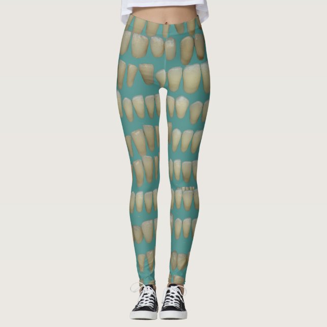 Leggings Dentiste dentaire sur bleu Dentiste (Devant)