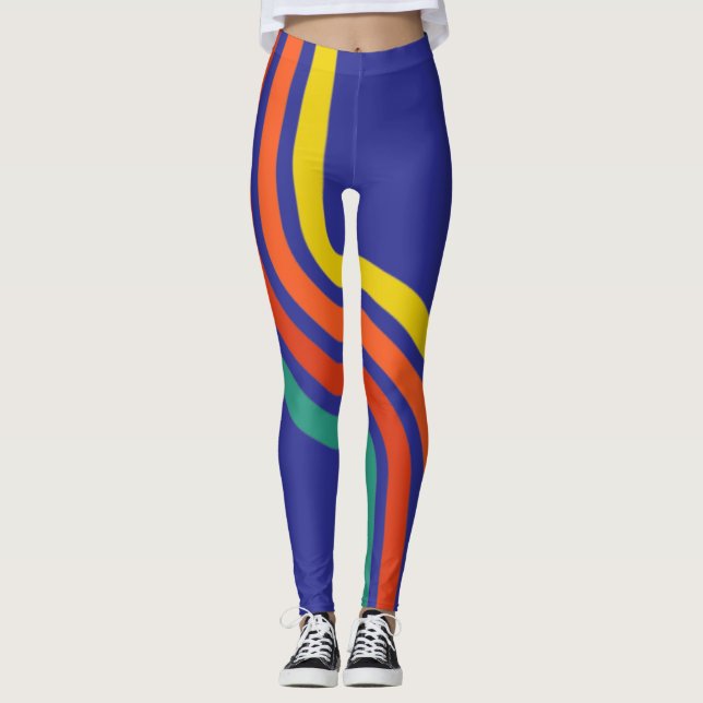 Leggings d'entraînement en bande vibrante (Devant)