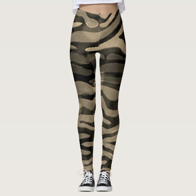 Leggings der abstrakten Goldenen Armee (Vorderseite)