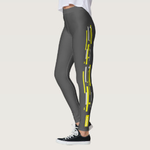 Leggings der Abstrakten Kunst mit Fokussierung auf