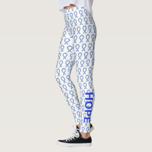 LEGGINGS der AL Blue und White Awareness Ribbon Ar