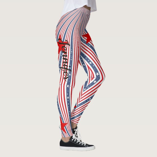 Leggings der amerikanischen Flaggenmarke Red White (Rechts)