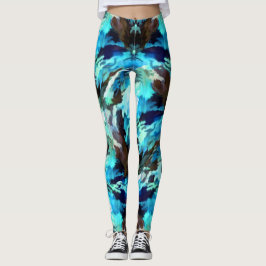 Leggings der blauen Camouflage