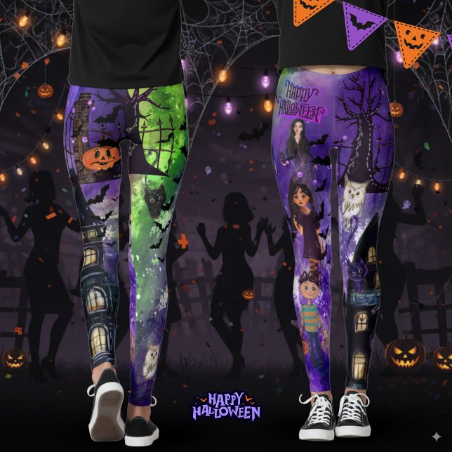 Leggings der exklusiven Spuk House Monster Family (Exclusive Haunted House Monster Family Leggings)