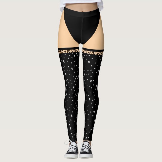 Leggings der gepunkteten Illusion (Vorderseite)