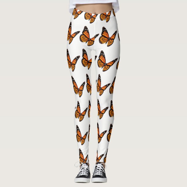 Leggings der Orangen- und Schwarzmonarchschmetterl (Vorderseite)