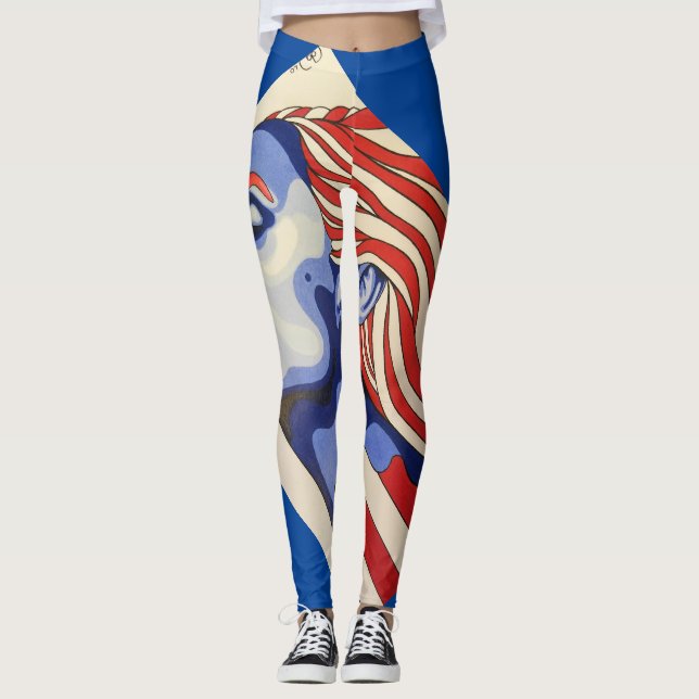 Leggings "der roten, weißen und mutigen (Vorderseite)