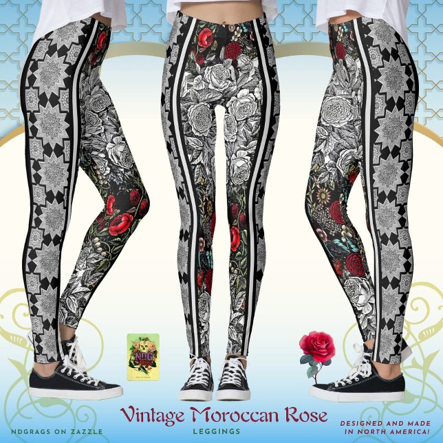 Leggings der Vintagen marokkanischen Rose (Von Creator hochgeladen)
