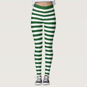 Leggings der Weihnachtselfen in Weiß und Grün