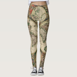 Leggings der Weltkarten-1689