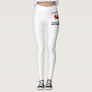 LEGGINGS DES ANTI-CORPS SAINS JOKE CARTOON