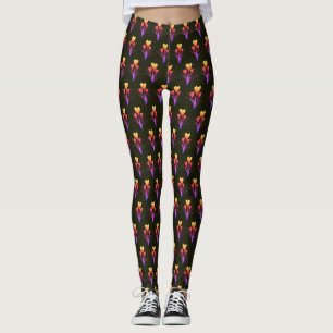 Leggings Des dizaines de tulipes jaunes mignonnes sur mesur