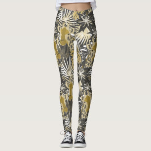 Leggings Des girafes dans la forêt nocturne.