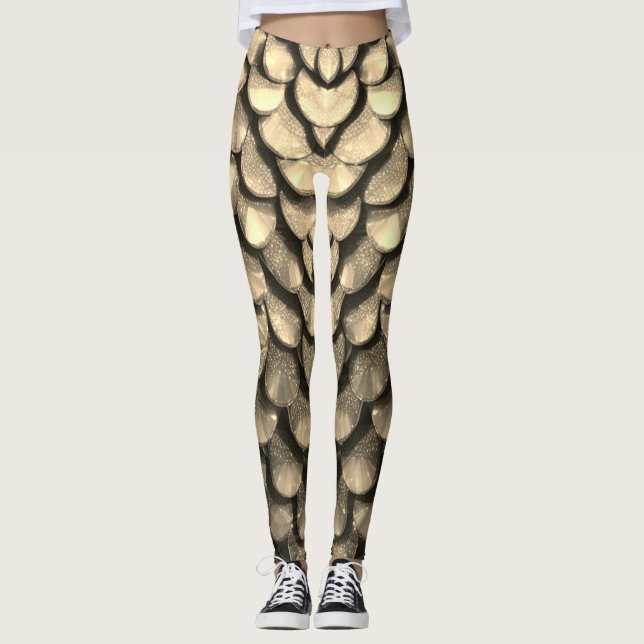 Leggings des pattes d'écailles de dragon. (Devant)