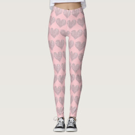 Leggings des rosa Herzens